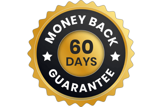 HepatoBurn 60-day money back guarantee seal ensuring customer satisfaction and risk-free purchase